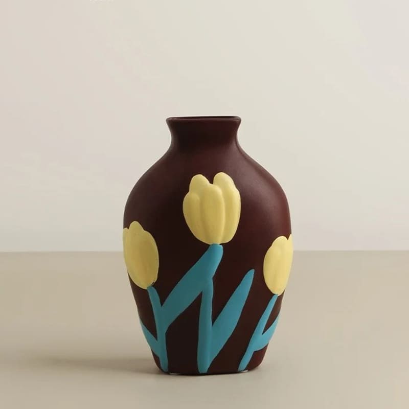Vase à Fleur Original Marron