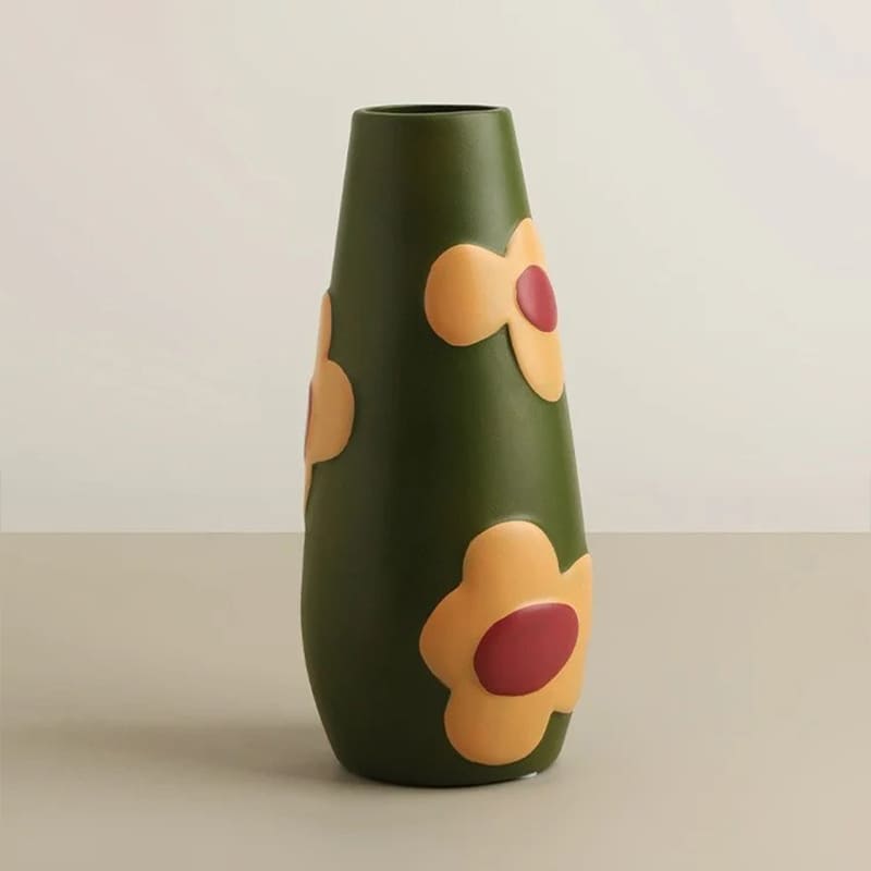 Vase à fleurs en verre 27 cm vert PALAIA Vase à fleurs en verre 27 cm vert PALAIA