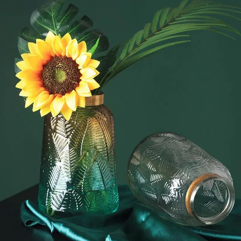 Vase de Couleur en Verre Dégradé