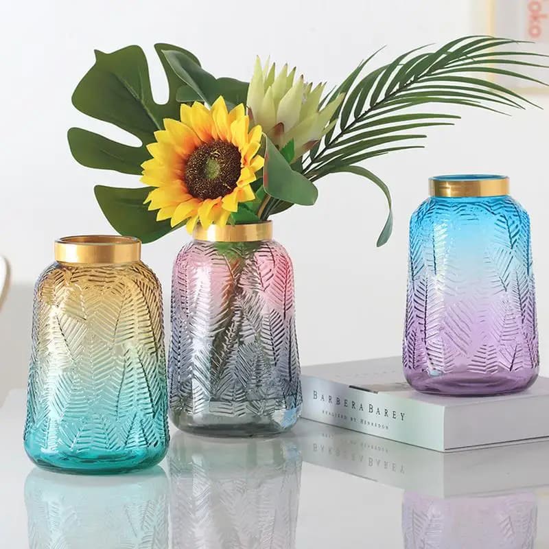 Vase de Couleur en Verre Fade