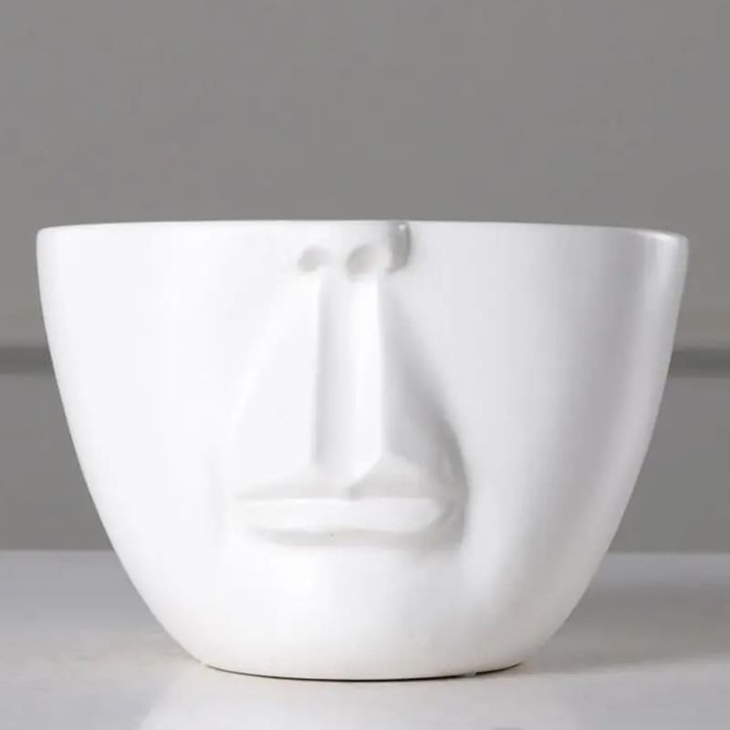 Vase en Forme de Visage Céramique