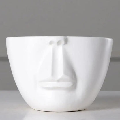 Vase en Forme de Visage Céramique